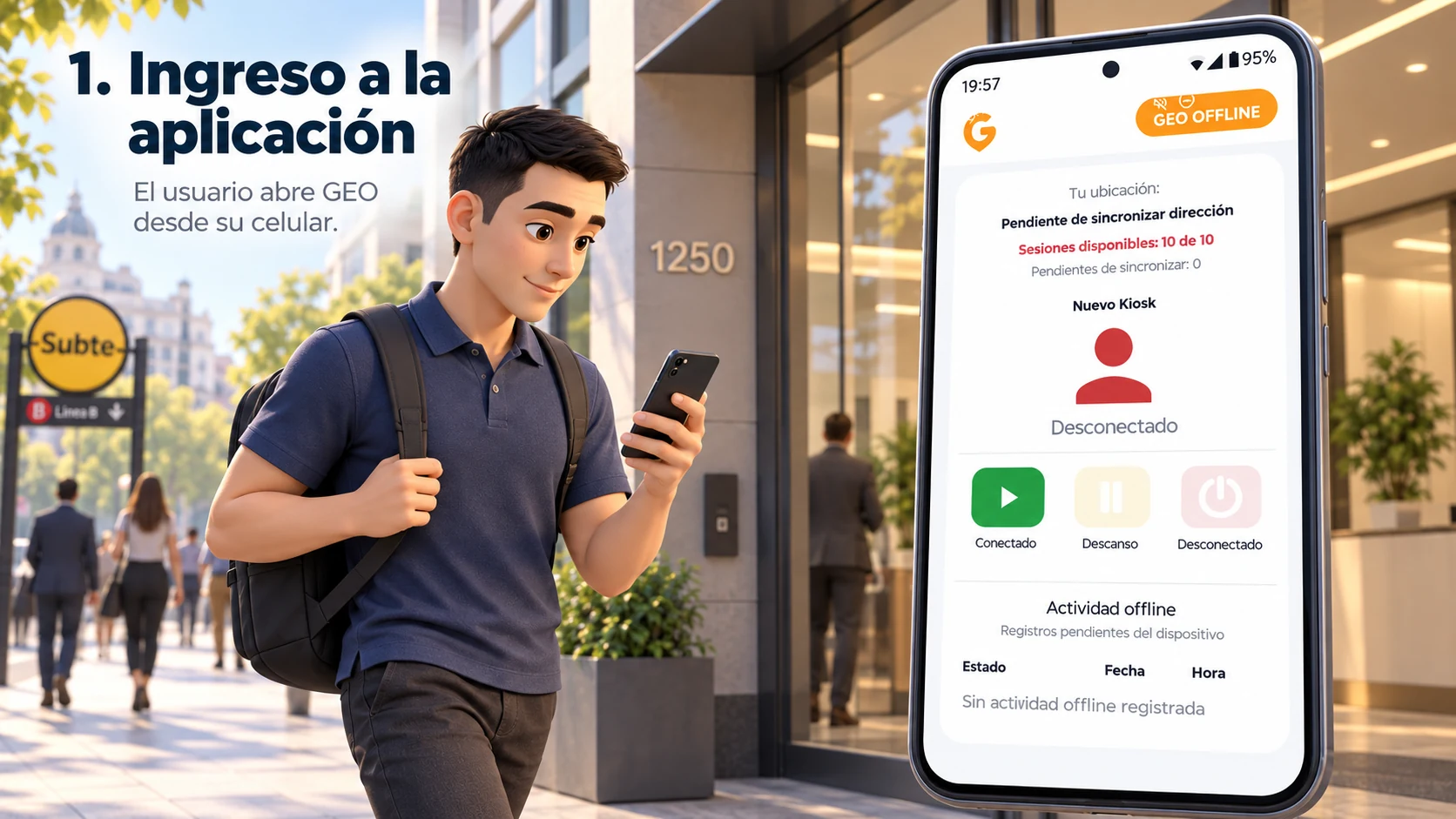 Ingreso a la aplicación GEO Offline